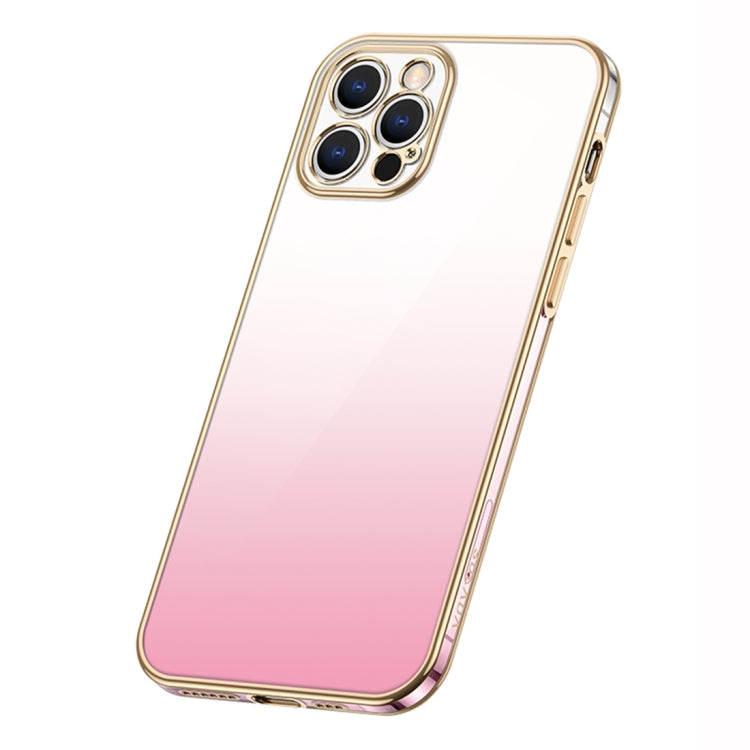 For iPhone 14 Pro SULADA Iridescence Series Plating Transparent Gradient Phone Case(Pink) - iPhone 14 Pro Cases by SULADA | Online Shopping South Africa | PMC TechLife | Buy Now Pay Later Mobicred