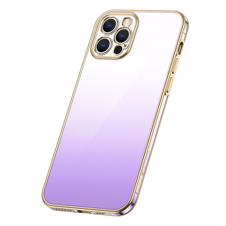 For iPhone 14 Pro Max SULADA Iridescence Series Plating Transparent Gradient Phone Case(Purple) - iPhone 14 Pro Max Cases by SULADA | Online Shopping South Africa | PMC TechLife | Buy Now Pay Later Mobicred