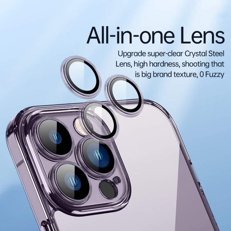 For iPhone 14 SULADA Crystal Steel Series TPU Transparent Phone Case(Black) - iPhone 14 Cases by SULADA | Online Shopping South Africa | PMC TechLife