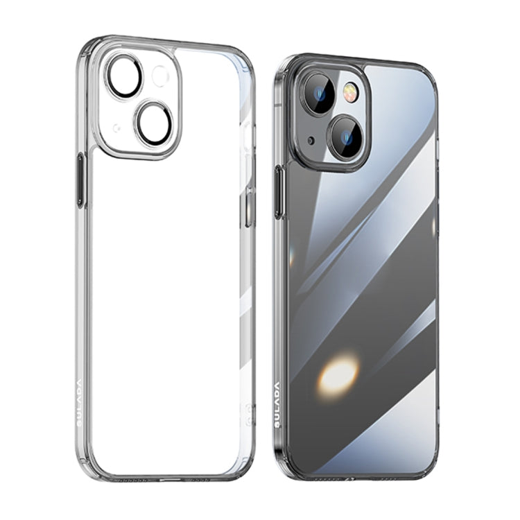 For iPhone 14 Plus SULADA Crystal Steel Series TPU Transparent Phone Case(Black) - iPhone 14 Plus Cases by SULADA | Online Shopping South Africa | PMC TechLife