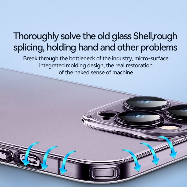 For iPhone 14 Pro SULADA Crystal Steel Series TPU Transparent Phone Case(Blue) - iPhone 14 Pro Cases by SULADA | Online Shopping South Africa | PMC TechLife | Buy Now Pay Later Mobicred