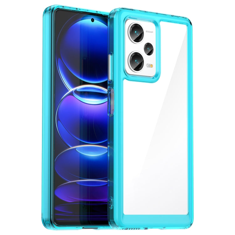 For Xiaomi Redmi Note 12 Pro+ China / Global Colorful Series Acrylic + TPU Phone Case(Transparent Blue) - free shipping - PMC TechLife - Order now!