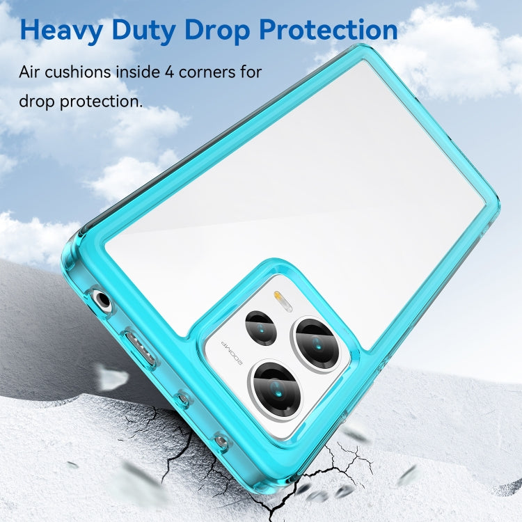 For Xiaomi Redmi Note 12 Pro+ China / Global Colorful Series Acrylic + TPU Phone Case(Transparent Blue) - free shipping - PMC TechLife - Order now!