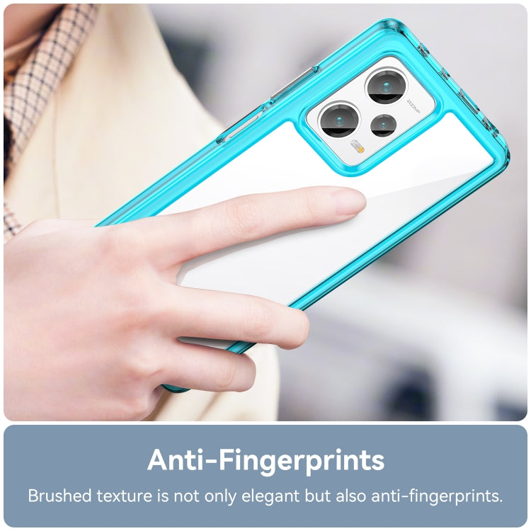 For Xiaomi Redmi Note 12 Pro+ China / Global Colorful Series Acrylic + TPU Phone Case(Transparent Blue) - free shipping - PMC TechLife - Order now!