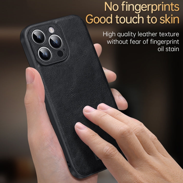 For iPhone 14 Pro SULADA Shockproof TPU + Handmade Leather Phone Case(Black) - iPhone 14 Pro Cases by SULADA | Online Shopping South Africa | PMC TechLife