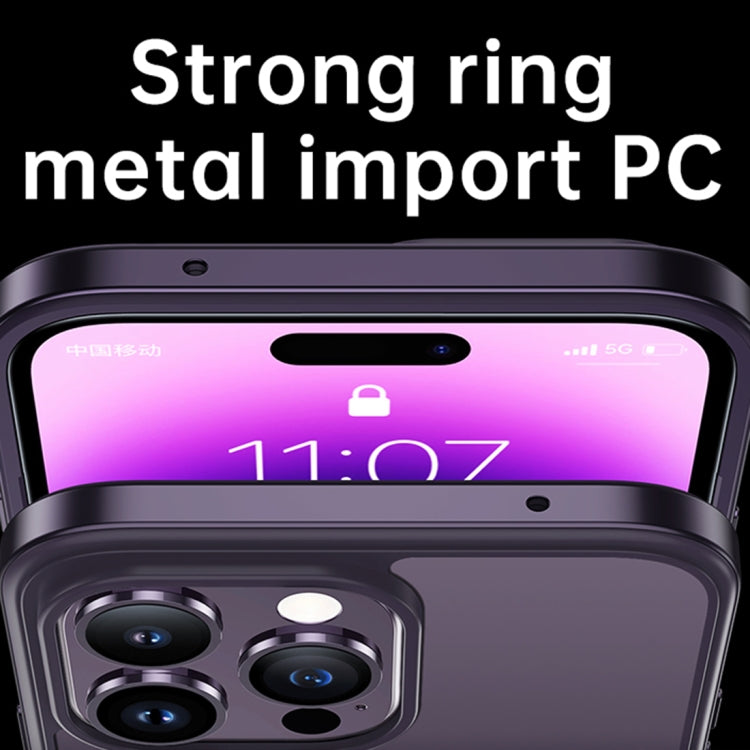 For iPhone 14 SULADA Metal Frame + Nano Glass + TPU Phone Case(Pink) - free shipping - PMC TechLife - Order now!