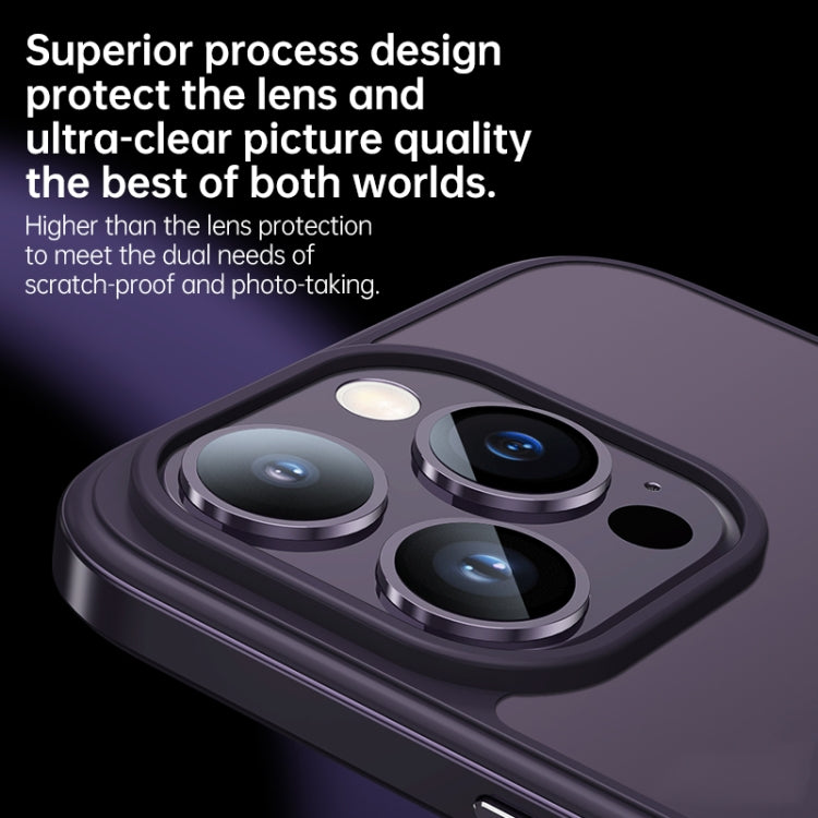 For iPhone 14 Pro Max SULADA Metal Frame + Nano Glass + TPU Phone Case(Dark Blue) - free shipping - PMC TechLife - Order now!