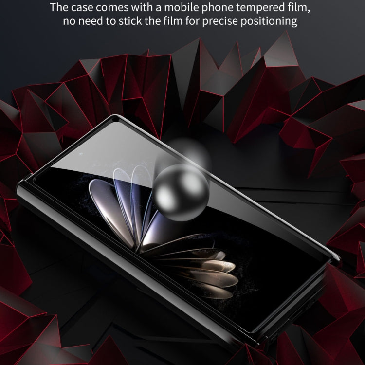 For Xiaomi Mix Fold 2 Magnetic Hinges Plating Phone Case with Holder(Rose Gold) - Xiaomi Cases by PMC TechLife | Online Shopping South Africa | PMC TechLife