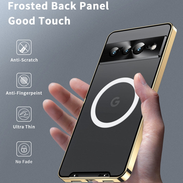 For Google Pixel 7 Pro MagSafe Magnetic Frosted Metal Phone Case(Gold) - free shipping - PMC TechLife - Order now!