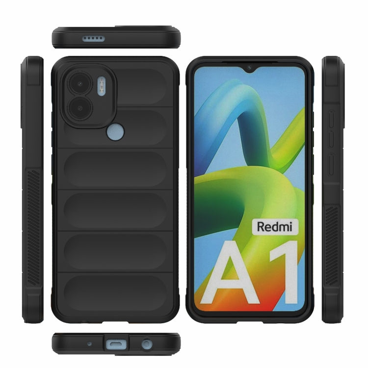 For Xiaomi Redmi A1+ 4G Global Magic Shield TPU + Flannel Phone Case(Black) - free shipping - PMC TechLife - Order now!