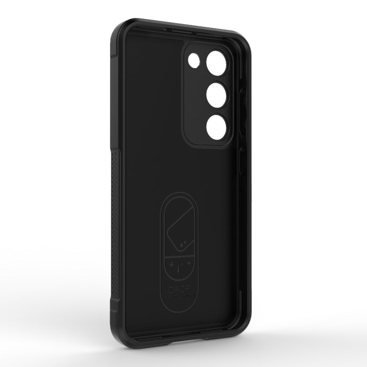 For Samsung Galaxy S23 5G Magic Shield TPU + Flannel Phone Case(Grey) - Galaxy S23 5G Cases by PMC TechLife | Online Shopping South Africa | PMC TechLife | Buy Now Pay Later Mobicred