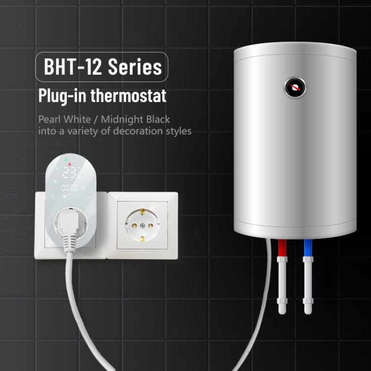BHT12-EW Plug-in LED Thermostat With WiFi, EU Plug(Black) - Thermostat & Thermometer by PMC TechLife | Online Shopping South Africa | PMC TechLife | Buy Now Pay Later Mobicred