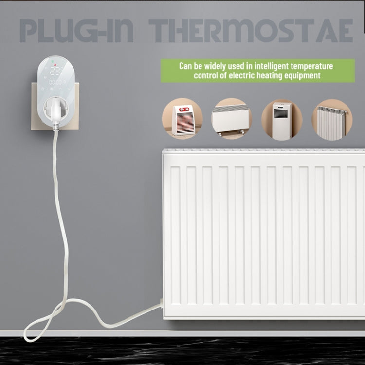 BHT12-EW Plug-in LED Thermostat With WiFi, EU Plug(Black) - Thermostat & Thermometer by PMC TechLife | Online Shopping South Africa | PMC TechLife | Buy Now Pay Later Mobicred