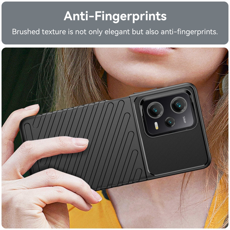 For Xiaomi Redmi Note 12 Pro 5G China Thunderbolt Shockproof TPU Protective Soft Phone Case(Black) - free shipping - PMC TechLife - Order now!