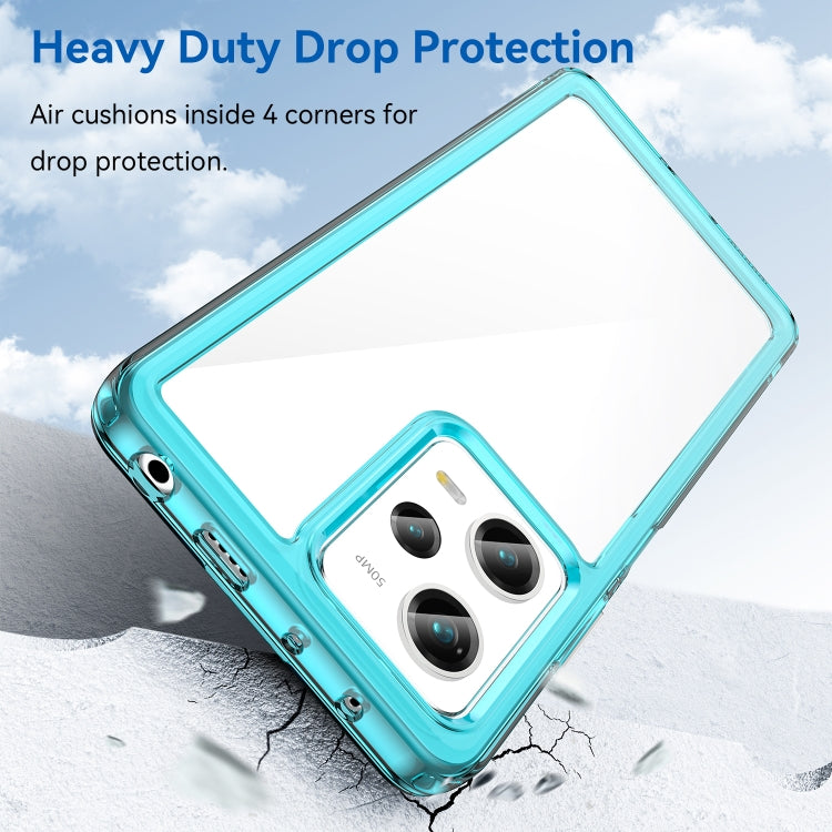 For Xiaomi Redmi Note 12 Pro 5G China Colorful Series Acrylic + TPU Phone Case(Transparent Blue) - free shipping - PMC TechLife - Order now!