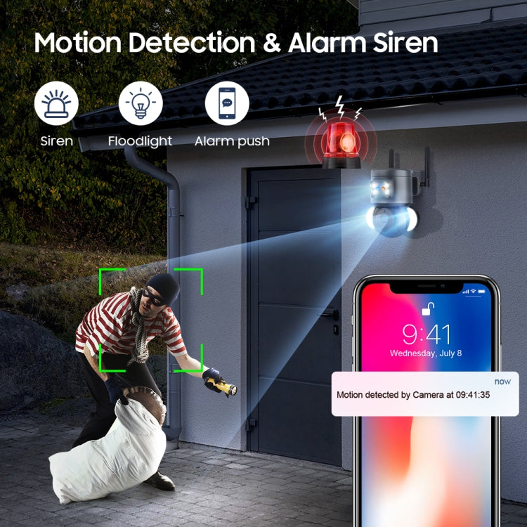ST-429-4M-TY-4G 4MP 4G Smart Security Floodlight Camera Support Two-way Audio / Night Vision, EU 4G Frequency - free shipping - PMC TechLife - Order now!