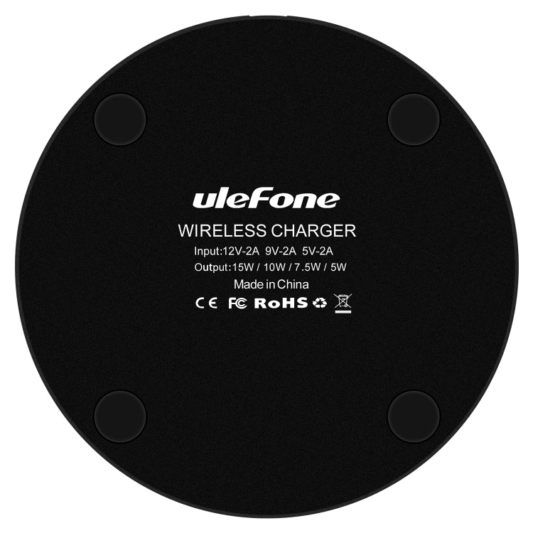 Ulefone UF005 15W Round Fast Charging Qi Wireless Charger(Black) - free shipping - PMC TechLife - Order now!