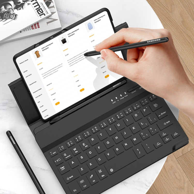 For Samsung Galaxy Z Fold4 GKK Magnetic Folding Bluetooth Keyboard Leather Case with Pen + Phone Case (Dark Green) - Samsung Keyboard by GKK | Online Shopping South Africa | PMC TechLife