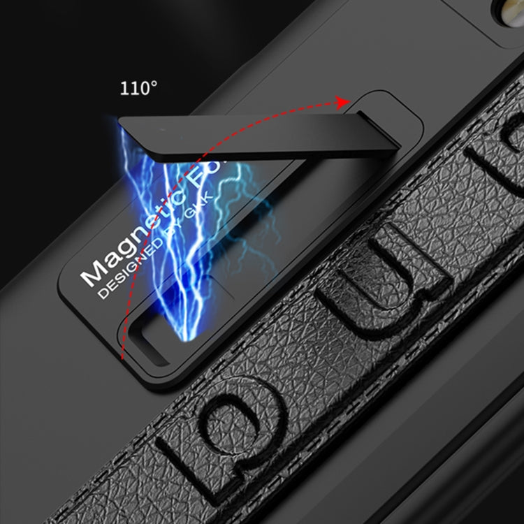 For Huawei Mate X2 GKK Magnetic Hinge Integrated Phone Case with Wrist Strap(Blue) - free shipping - PMC TechLife - Order now!