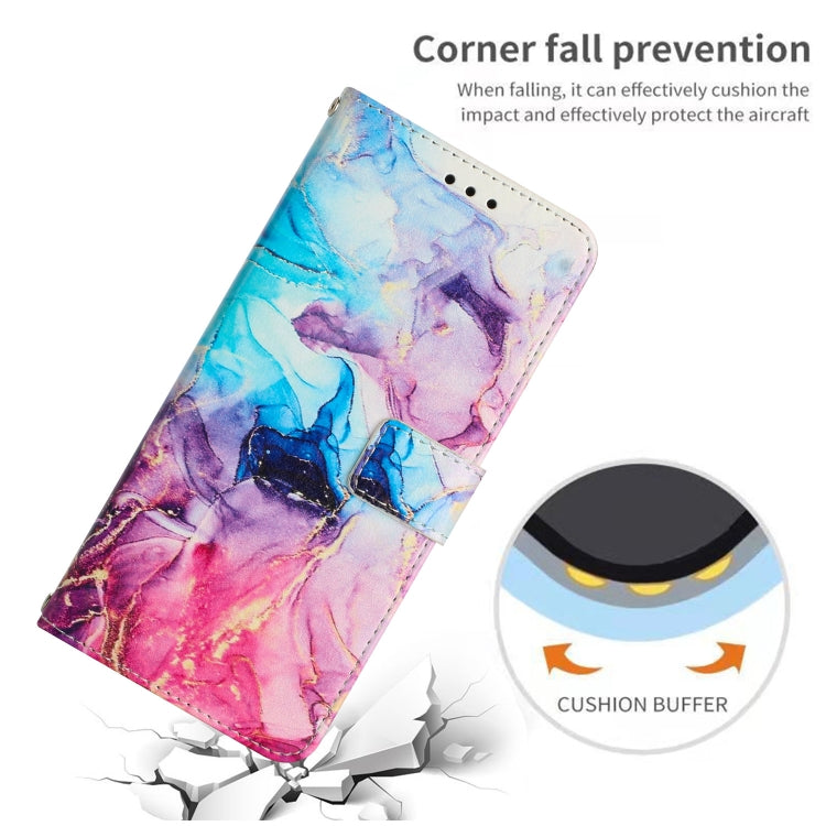 For Samsung Galaxy A14 5G Crossbody Painted Marble Pattern Leather Phone Case(Pink Purple) - free shipping - PMC TechLife - Order now!