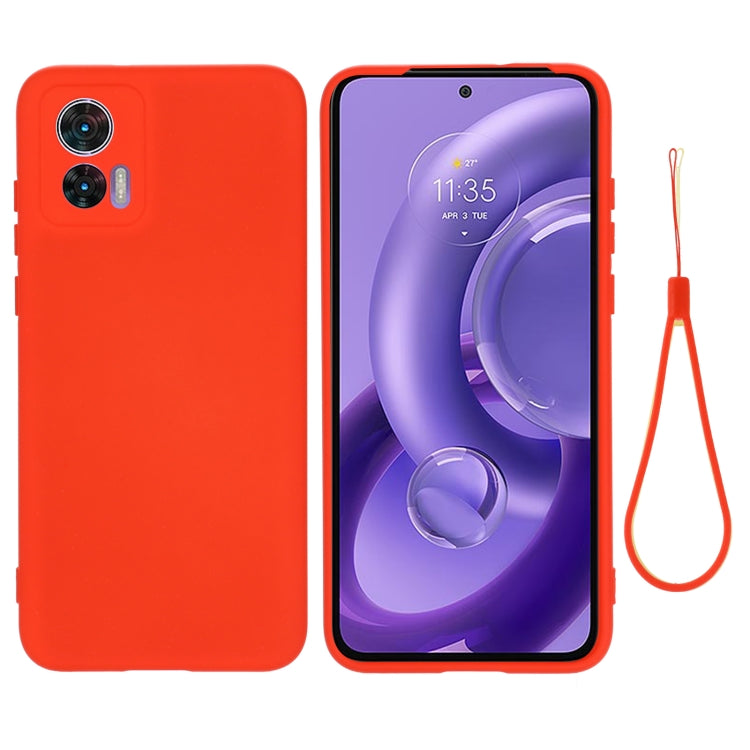 For Motorola Edge 30 Lite 5G / 30 Neo 5G Pure Color Liquid Silicone Shockproof Phone Case(Red) - free shipping - PMC TechLife - Order now!