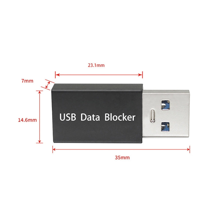 GEM02 USB Data Blocker Charging Connector(Black) - Converter & Adapter by PMC TechLife | Online Shopping South Africa | PMC TechLife