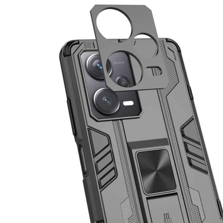 For Xiaomi Redmi Note 12 Pro+ China Supersonic PC + TPU Shock-proof Protective Case with Holder(Black) - free shipping - PMC TechLife - Order now!