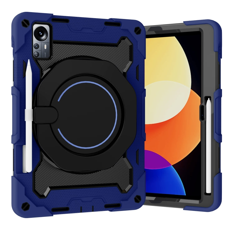 For Xiaomi Pad 5 Pro 12.4 Armor Contrast Color Silicone + PC Tablet Case(Navy Blue) - Mi Pad 5 Pro 12.4 Case by PMC TechLife | Online Shopping South Africa | PMC TechLife