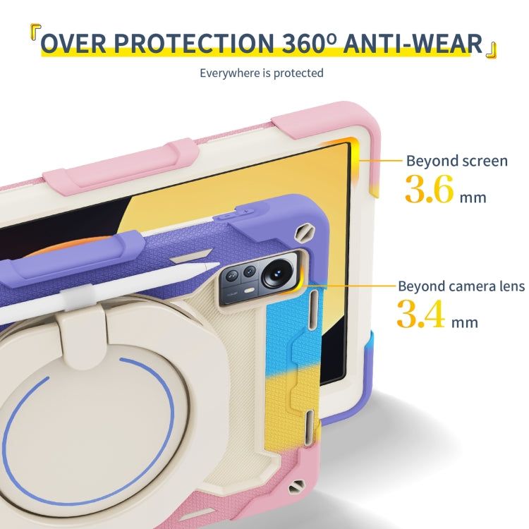 For Xiaomi Pad 5 Pro 12.4 Armor Contrast Color Silicone + PC Tablet Case(Black) - Mi Pad 5 Pro 12.4 Case by PMC TechLife | Online Shopping South Africa | PMC TechLife