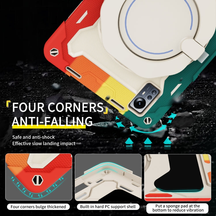 For Xiaomi Pad 5 Pro 12.4 Armor Contrast Color Silicone + PC Tablet Case(Black) - Mi Pad 5 Pro 12.4 Case by PMC TechLife | Online Shopping South Africa | PMC TechLife