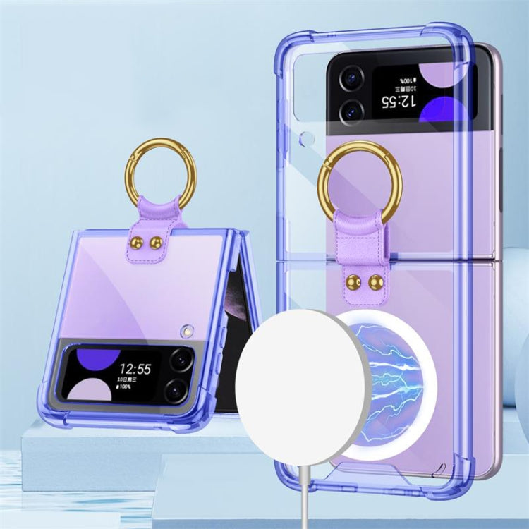 For Samsung Galaxy Z Flip4 GKK MagSafe Airbag Shockproof Phone Case with Ring Holder(Purple) - Galaxy Z Flip4 5G Cases by GKK | Online Shopping South Africa | PMC TechLife