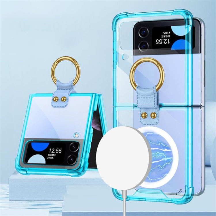 For Samsung Galaxy Z Flip4 GKK MagSafe Airbag Shockproof Phone Case with Ring Holder(Blue) - Galaxy Z Flip4 5G Cases by GKK | Online Shopping South Africa | PMC TechLife
