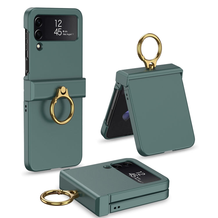 For Samsung Galaxy Z Flip4 GKK Ultrathin Hinge Full Coverage Phone Case with Ring Holder(Dark Green) - free shipping - PMC TechLife - Order now!