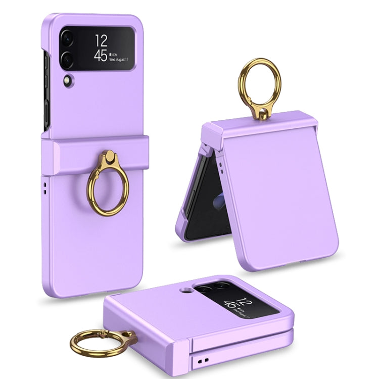 For Samsung Galaxy Z Flip4 GKK Ultrathin Hinge Full Coverage Phone Case with Ring Holder(Purple) - free shipping - PMC TechLife - Order now!