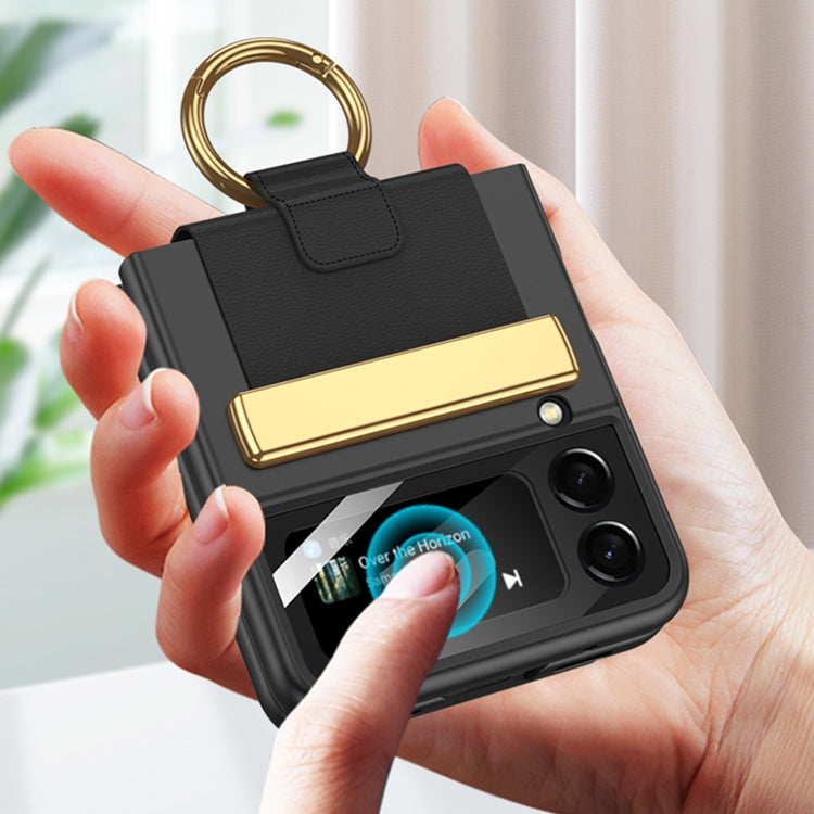 For Samsung Galaxy Z Flip4 GKK Ultrathin Shockproof Phone Case with Ring Holder / Wrist Strap(Green) - free shipping - PMC TechLife - Order now!