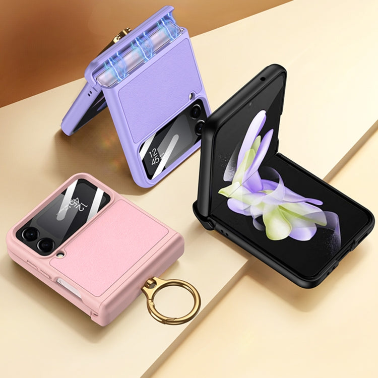 For Samsung Galaxy Z Flip4 GKK Magnetic Fold Hinge Full Coverage Phone Case with Ring Holder(Purple) - free shipping - PMC TechLife - Order now!