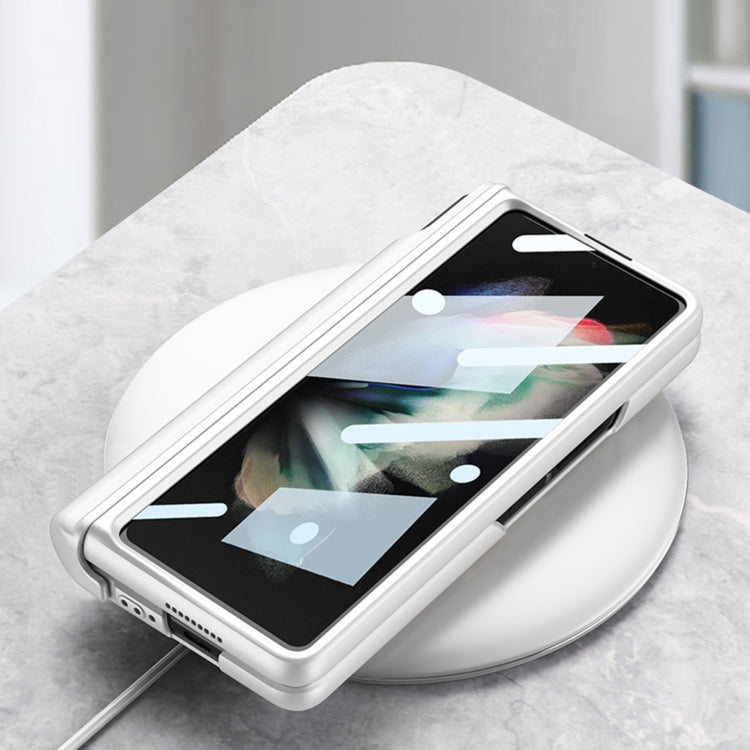 For Samsung Galaxy Z Fold3 5G GKK Magnetic Fold Hinge Shockproof Phone Case with Wrist Strap(Carbon Fibre) - Galaxy Phone Cases by GKK | Online Shopping South Africa | PMC TechLife | Buy Now Pay Later Mobicred