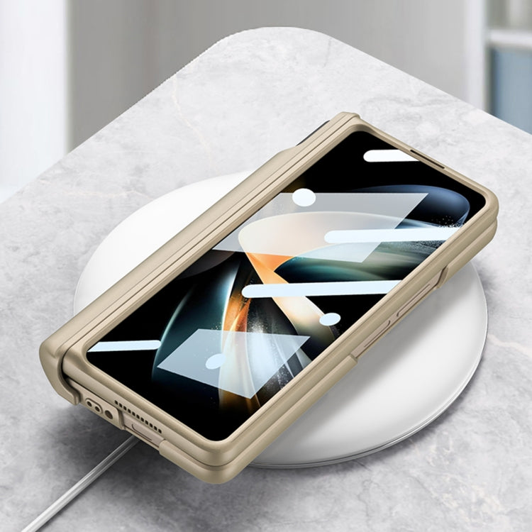 For Samsung Galaxy Z Fold4 GKK Magnetic Fold Hinge Shockproof Phone Case with Wrist Strap(Carbon Fibre) - free shipping - PMC TechLife - Order now!