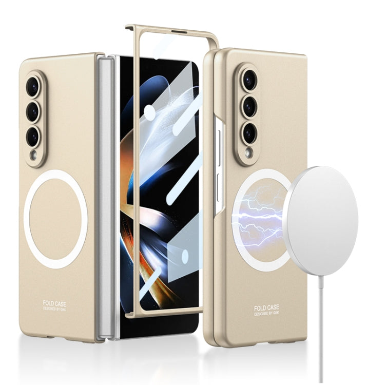 For Samsung Galaxy Z Fold4 GKK MagSafe Ultrathin Integrated Shockproof Protective Phone Case(Gold) - Galaxy Z Fold4 5G Cases by GKK | Online Shopping South Africa | PMC TechLife | Buy Now Pay Later Mobicred