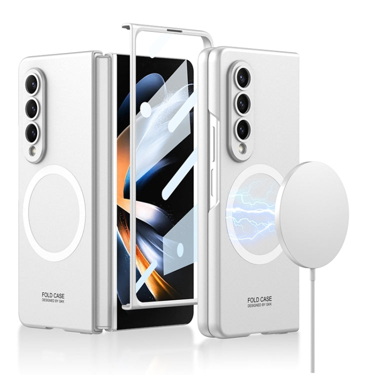 For Samsung Galaxy Z Fold4 GKK MagSafe Ultrathin Integrated Shockproof Protective Phone Case(Silver) - Galaxy Z Fold4 5G Cases by GKK | Online Shopping South Africa | PMC TechLife | Buy Now Pay Later Mobicred