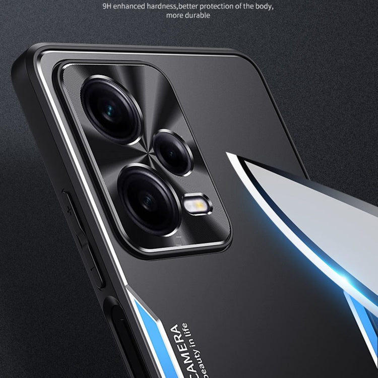For Xiaomi Redmi Note 12 Pro 5G China Blade Series TPU + Titanium Alloy Phone Case with Holder(Black Red) - free shipping - PMC TechLife - Order now!