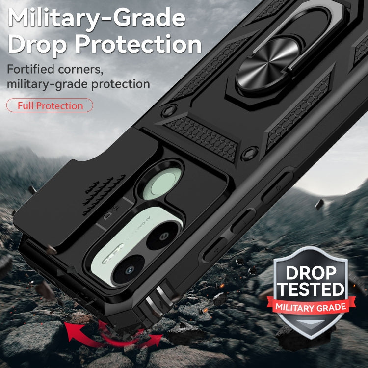 For Xiaomi Redmi A1/A1+ Sliding Camshield Holder Phone Case(Black) - free shipping - PMC TechLife - Order now!