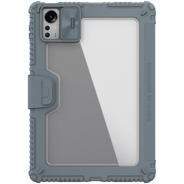 For Xiaomi Pad 5 Pro 12.4 inch  NILLKIN Bumper Pro Leather Tablet Case with Pen Slot & Sleep / Wake-up Function(Grey) - Mi Pad 5 / 5 Pro Cases by NILLKIN | Online Shopping South Africa | PMC TechLife