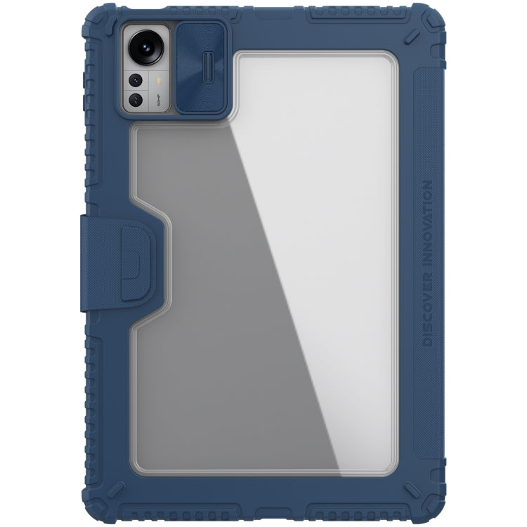 For Xiaomi Pad 5 Pro 12.4 inch NILLKIN Bumper Pro Leather Tablet Case with Pen Slot & Sleep / Wake-up Function(Blue) - Mi Pad 5 / 5 Pro Cases by NILLKIN | Online Shopping South Africa | PMC TechLife