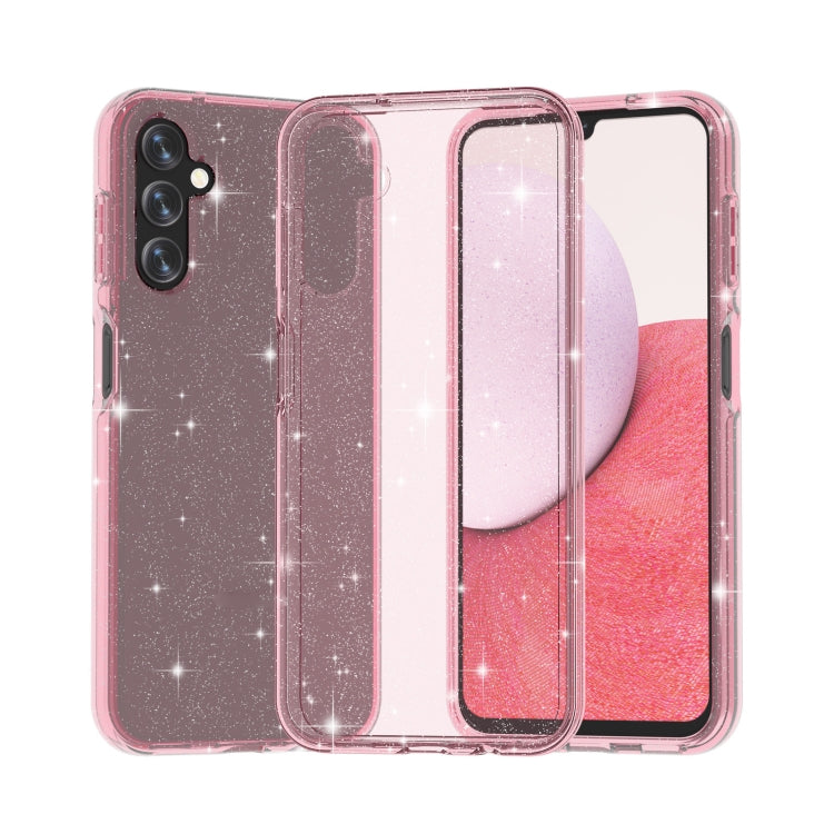 For Samsung Galaxy A14 5G / 4G Shockproof Terminator Style Glitter Powder Phone Case(Shiny Pink) - free shipping - PMC TechLife - Order now!
