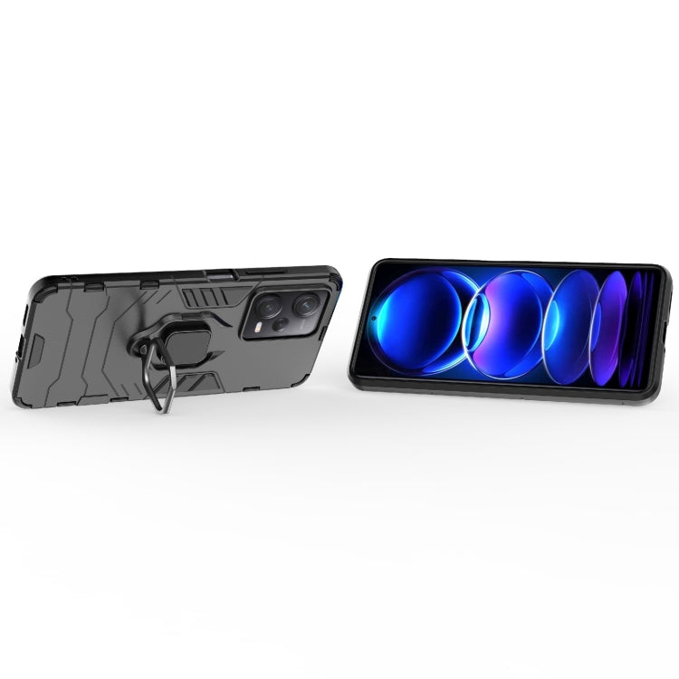 For Xiaomi Redmi Note 12 Pro 5G China PC + TPU Shockproof Protective Phone Case with Magnetic Ring Holder(Black) - free shipping - PMC TechLife - Order now!