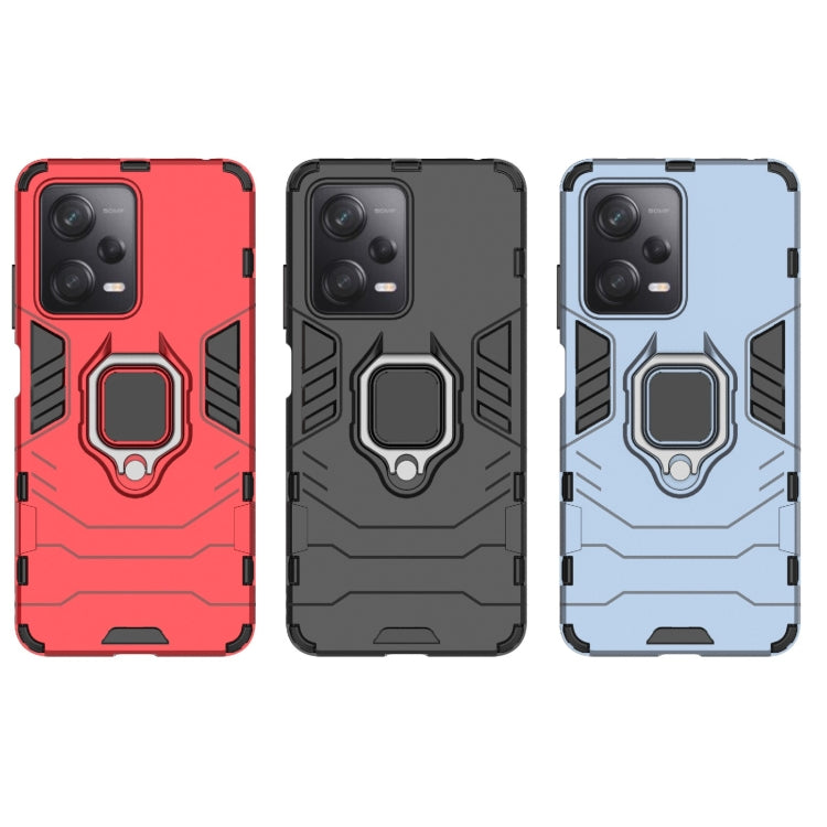 For Xiaomi Redmi Note 12 Pro 5G China PC + TPU Shockproof Protective Phone Case with Magnetic Ring Holder(Black) - free shipping - PMC TechLife - Order now!