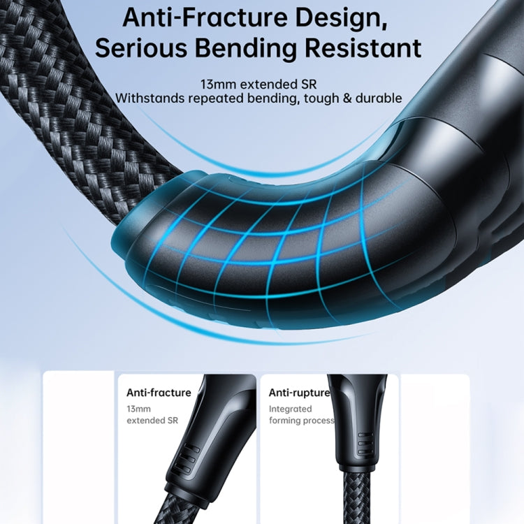 JOYROOM 2.4A USB to 8 Pin Surpass Series Fast Charging Data Cable, Length:0.25m(Black) - Normal Style Cable by JOYROOM | Online Shopping South Africa | PMC TechLife