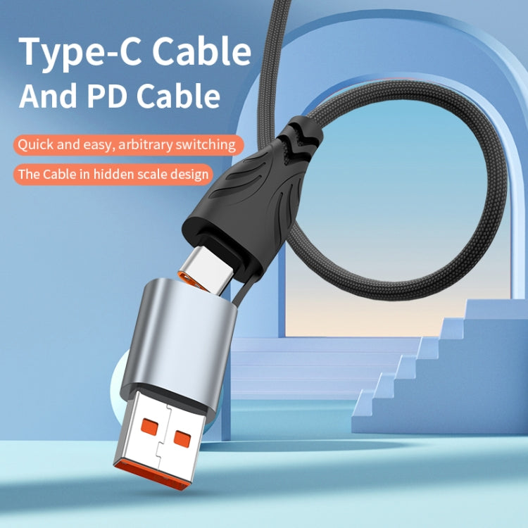 ADC-008 2 in 1 PD 30W USB/Type-C to 8 Pin Fast Charge Data Cable, Length: 1m - 2 in 1 Cable by PMC TechLife | Online Shopping South Africa | PMC TechLife