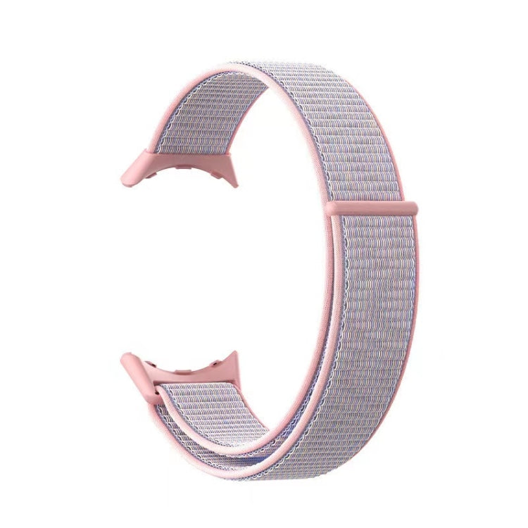 For Google Pixel Watch Nylon Woven Plastic Connector Watch Band(Pink Sand) - free shipping - PMC TechLife - Order now!